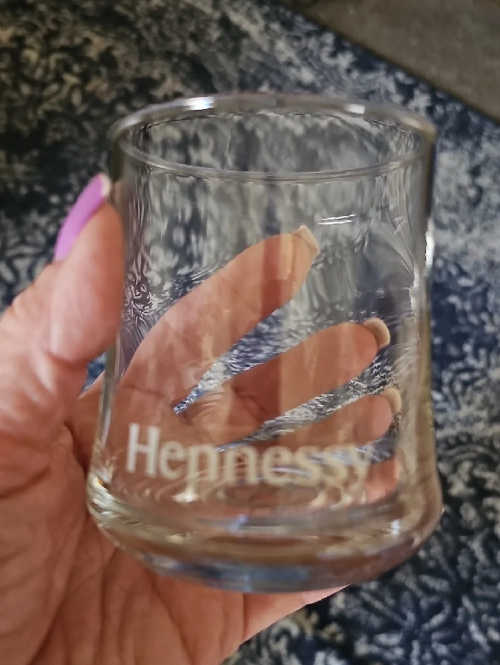 Hennessy Clear Branded Rocks Glasses - Transparent Pair